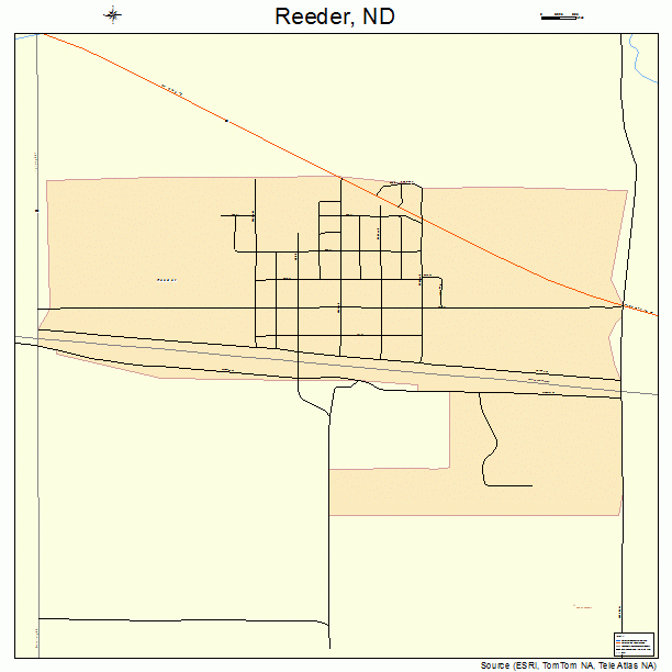 Reeder, ND street map