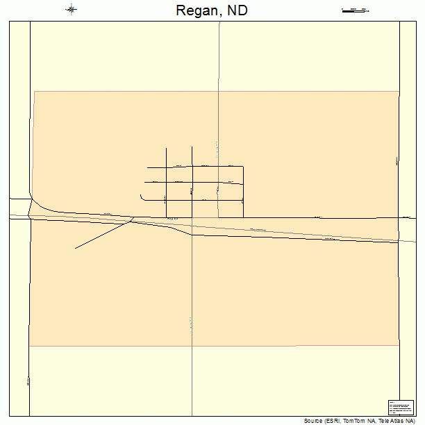 Regan, ND street map
