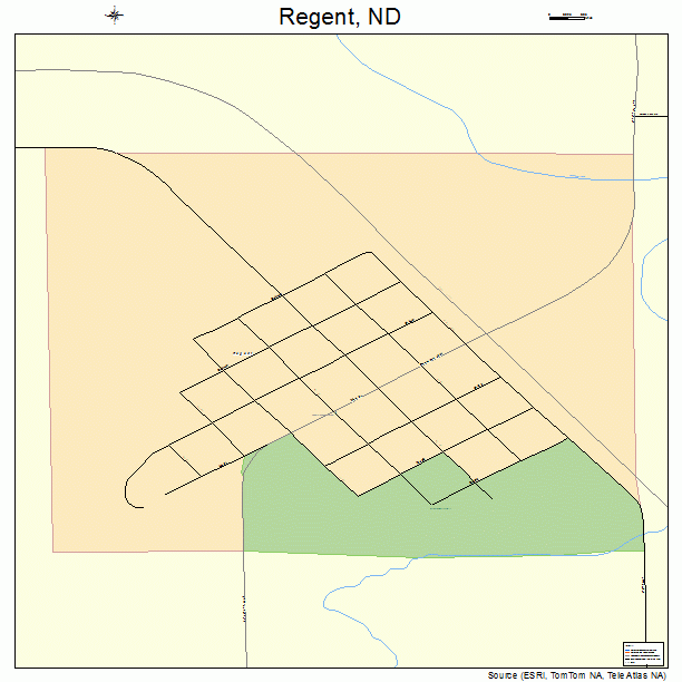 Regent, ND street map