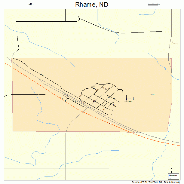 Rhame, ND street map