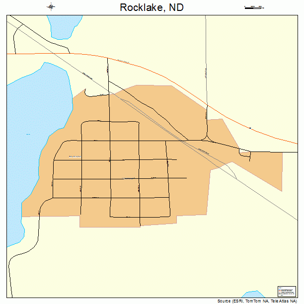 Rocklake, ND street map