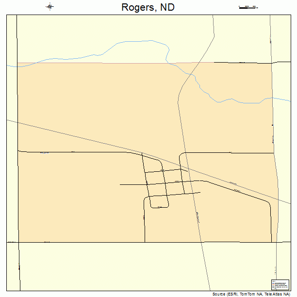 Rogers, ND street map