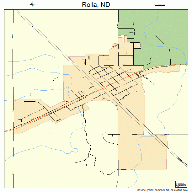 Rolla, ND street map