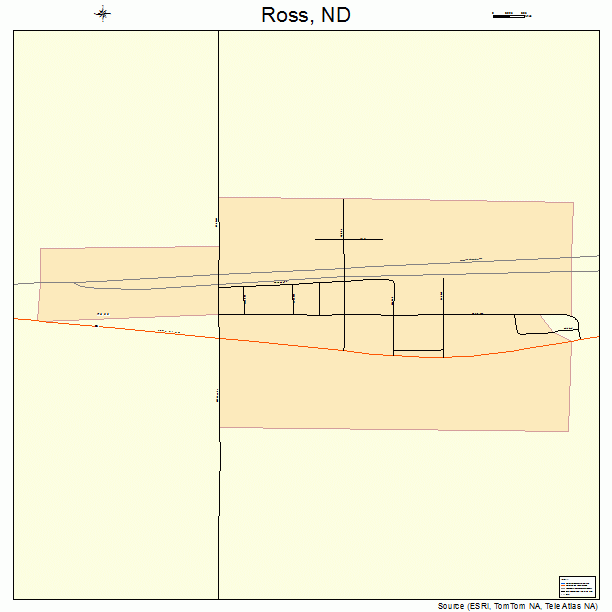 Ross, ND street map