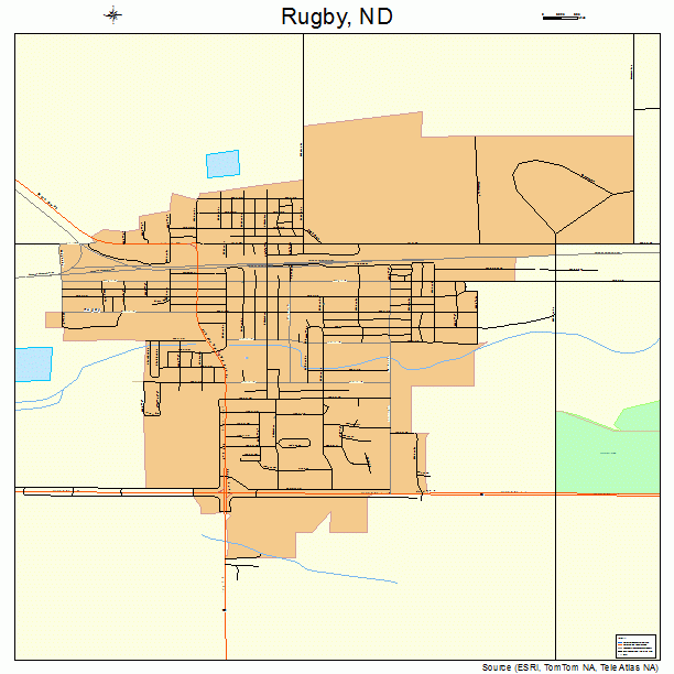 Rugby, ND street map