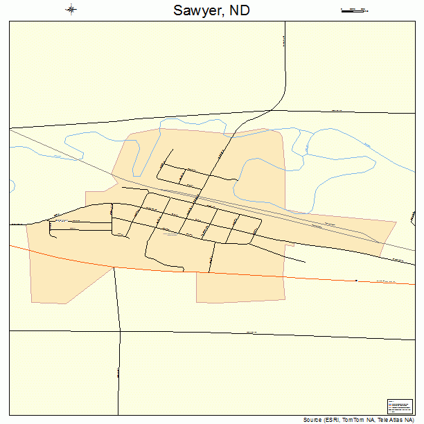 Sawyer, ND street map