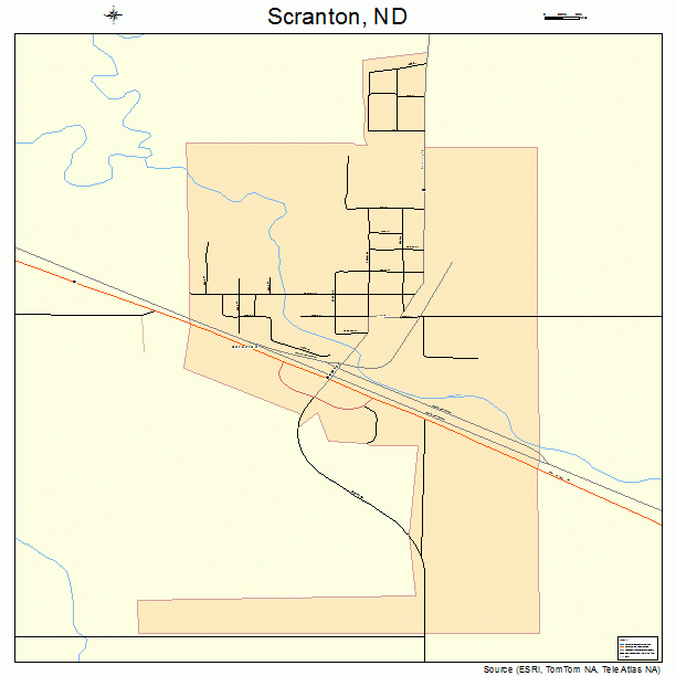 Scranton, ND street map