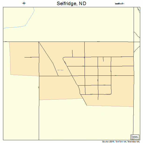 Selfridge, ND street map