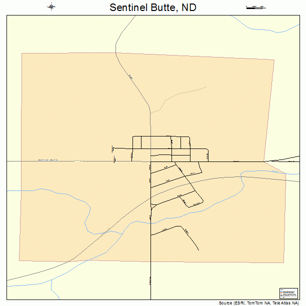 Sentinel Butte, ND street map