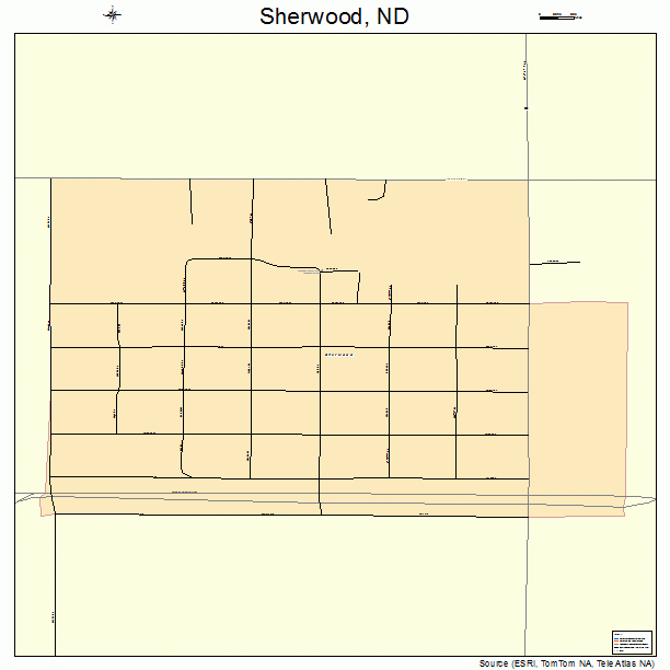 Sherwood, ND street map