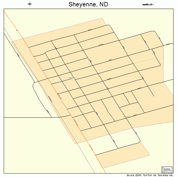 Sheyenne, ND street map