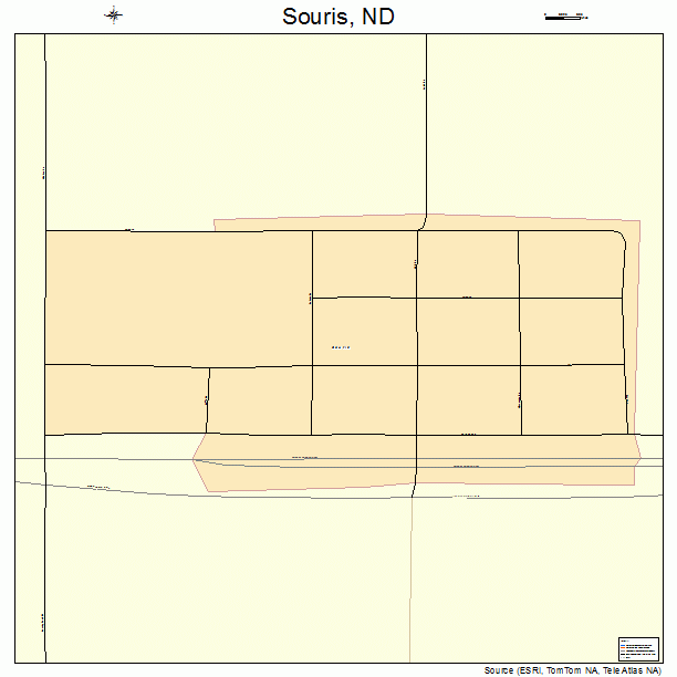 Souris, ND street map