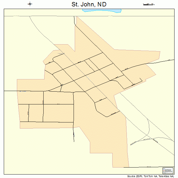 St. John, ND street map