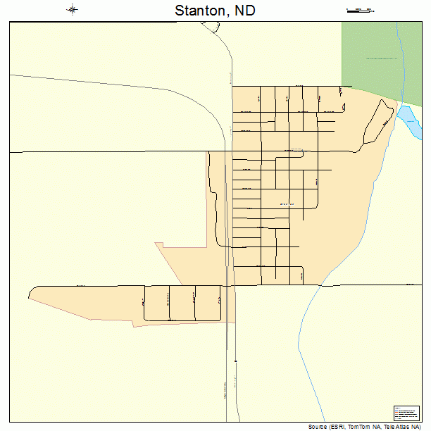 Stanton, ND street map