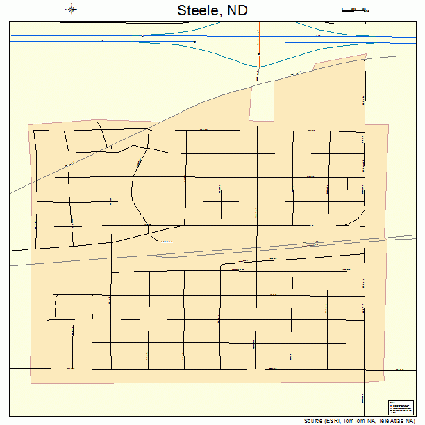 Steele, ND street map