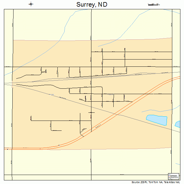 Surrey, ND street map