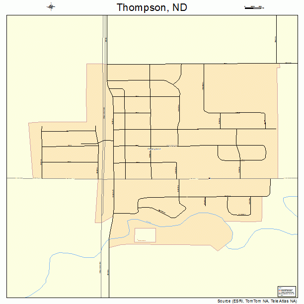 Thompson, ND street map