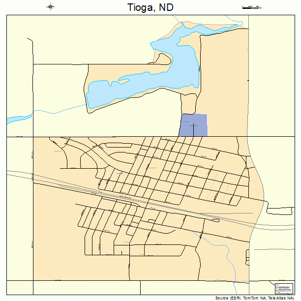 Tioga, ND street map