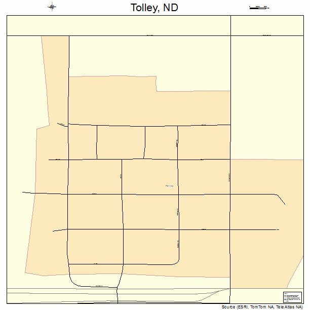 Tolley, ND street map
