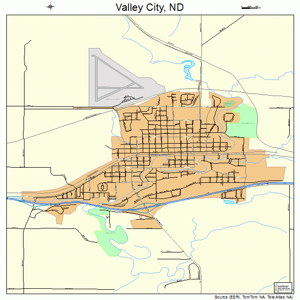 Valley City, ND street map