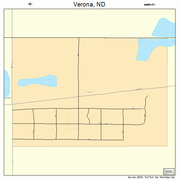 Verona, ND street map