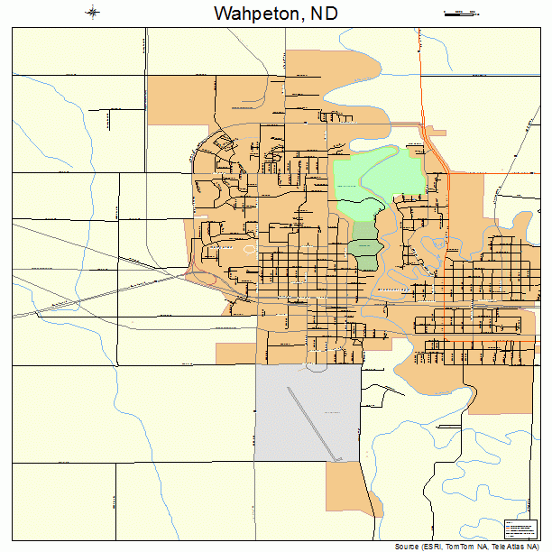 Wahpeton, ND street map