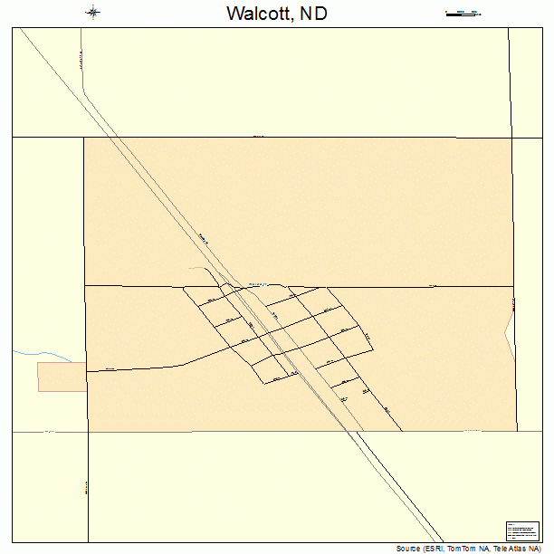 Walcott, ND street map