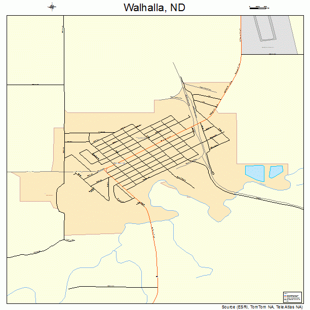 Walhalla, ND street map