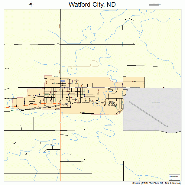Watford City, ND street map