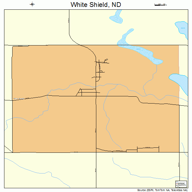White Shield, ND street map