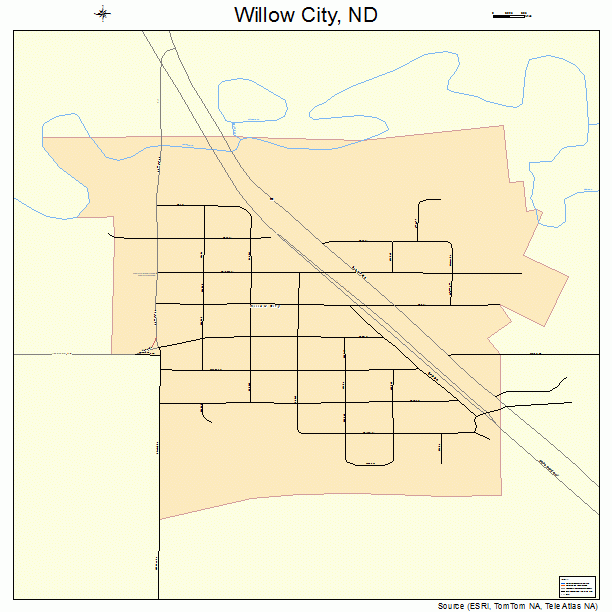 Willow City, ND street map