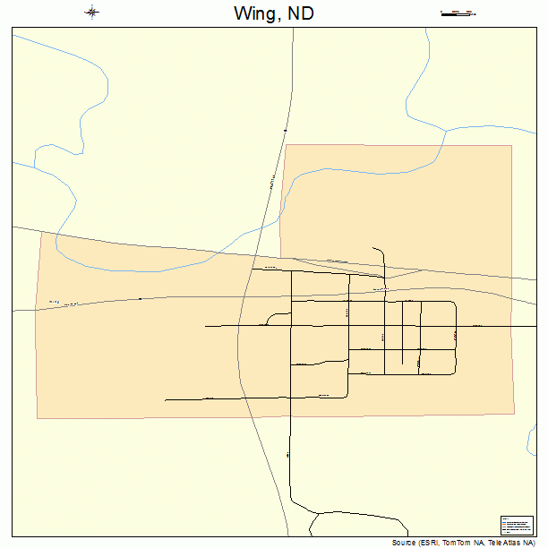 Wing, ND street map