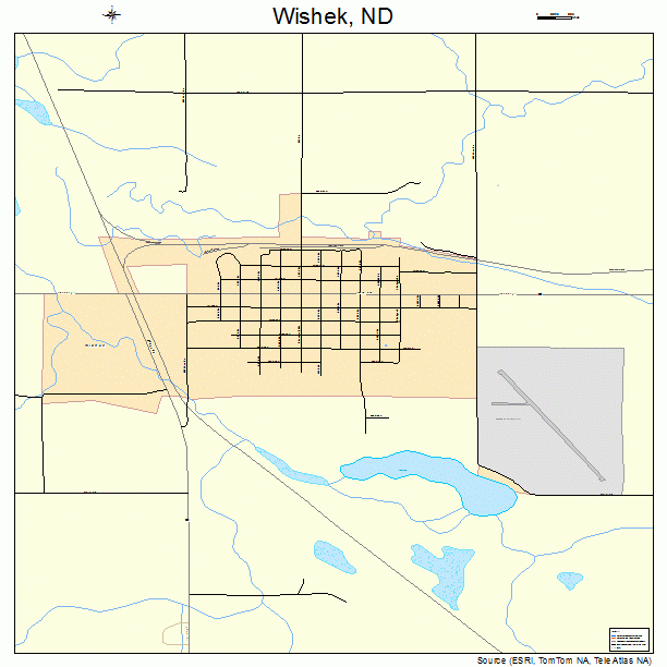 Wishek, ND street map