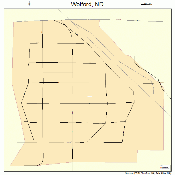 Wolford, ND street map