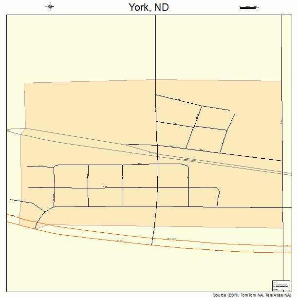 York, ND street map
