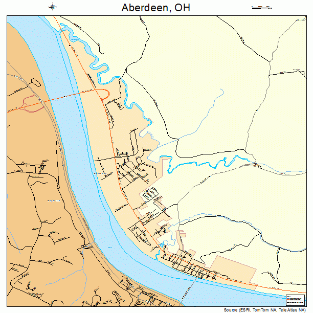 Aberdeen, OH street map