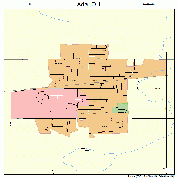 Ada, OH street map