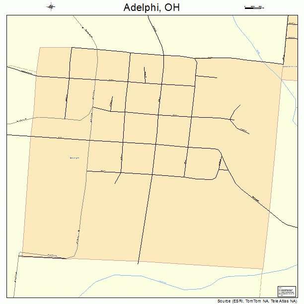 Adelphi, OH street map