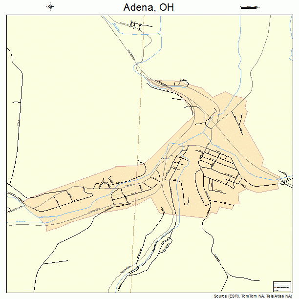 Adena, OH street map