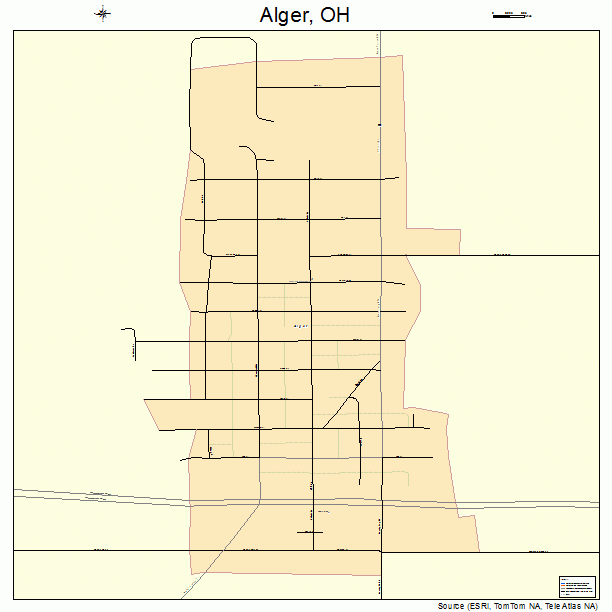 Alger, OH street map