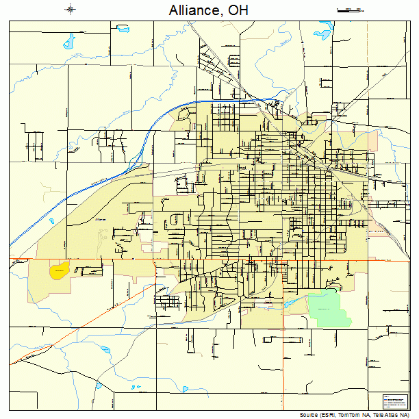 Alliance, OH street map