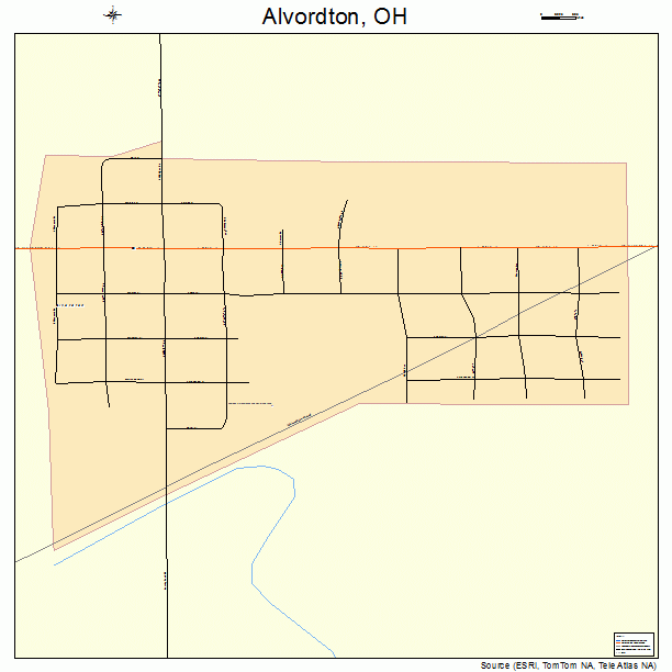 Alvordton, OH street map