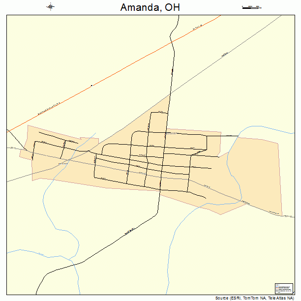 Amanda, OH street map