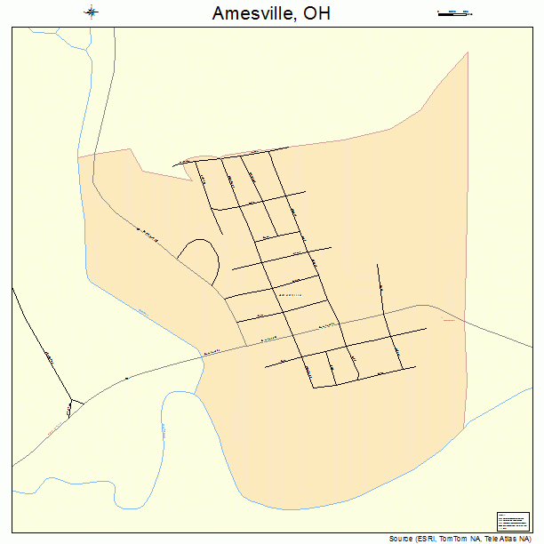 Amesville, OH street map