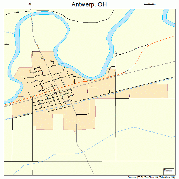 Antwerp, OH street map