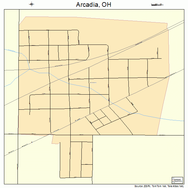 Arcadia, OH street map