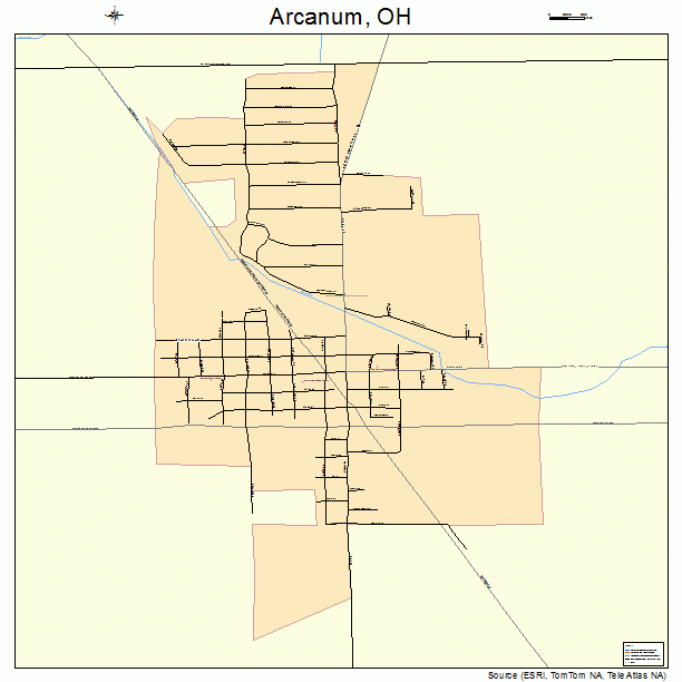 Arcanum, OH street map