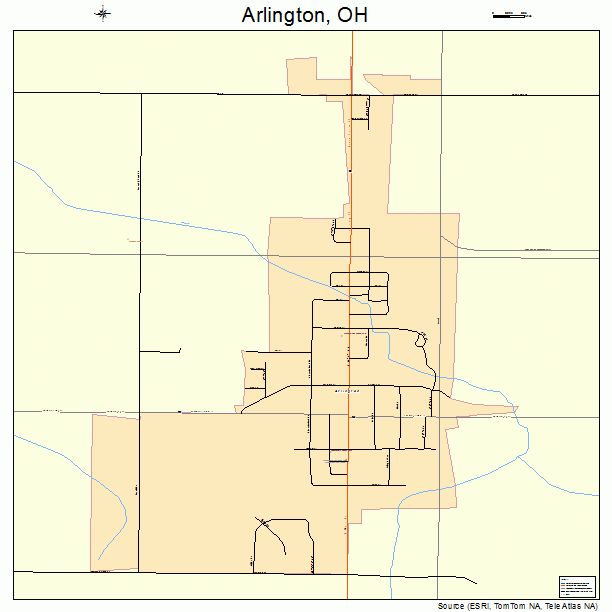 Arlington, OH street map