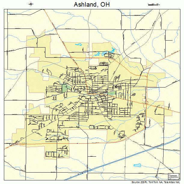 Ashland, OH street map