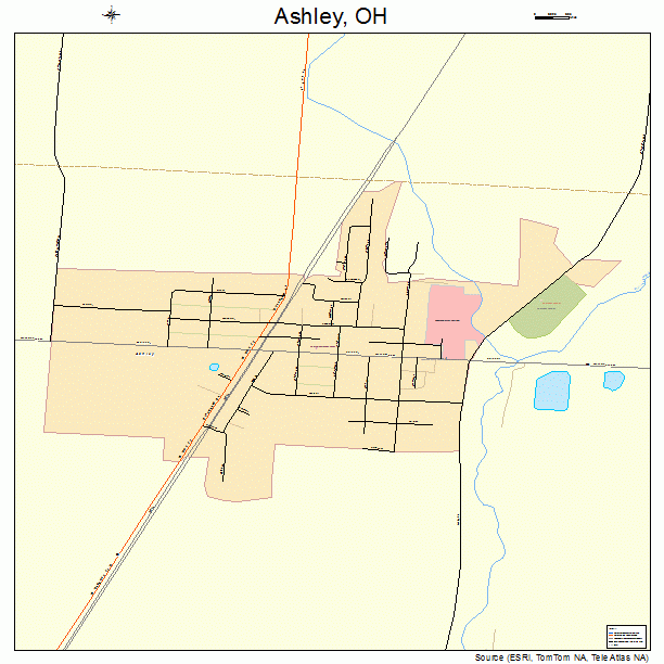 Ashley, OH street map